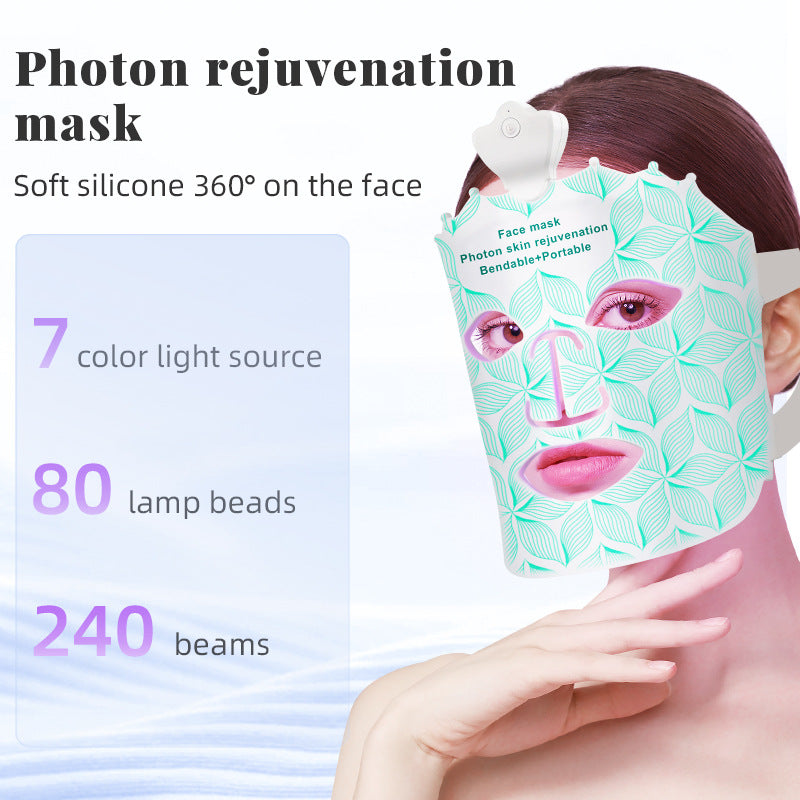 Colorful photon facial mask device